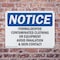 Signmission Formaldehyde Contaminated Clothing Or Equipment OSHA Notice Sign, Plastic, 14in W x 10in L, 2PK OS-2PACK-NS-P-1014-L-12896 - alternate 2